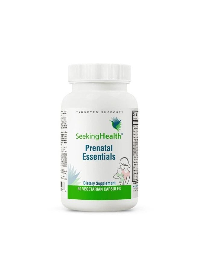 Seeking Health Prenatal Essentials, Methylated Bioavailable Folate and B12, Vitamin D3 and K2, Key Nutrients to Support Pregnancy and Breastfeeding, Vegetarian (60 Capsules)*  - Image 1