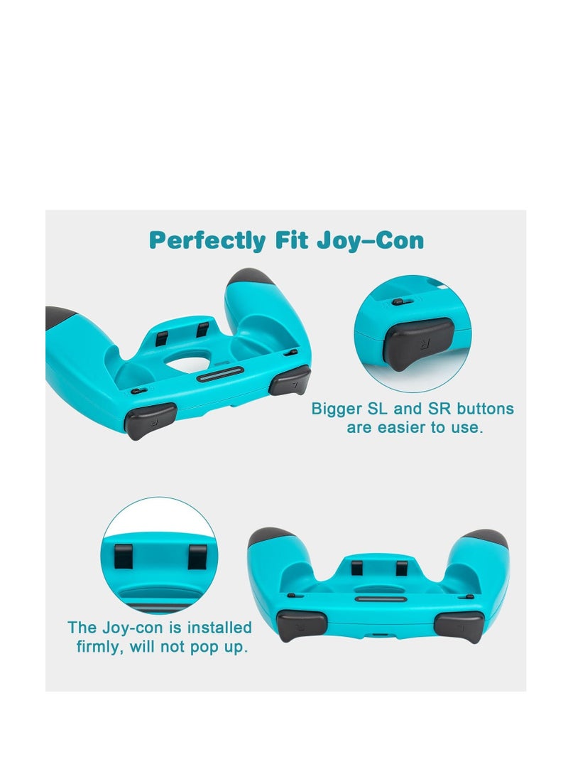 Generic - 2Pcs Switch Joy Con Grip Compatible with Nintendo Switch/Switch OLED Comfort Grip Holder Gaming Controller Gamepad with Charging Function for Switch Joy-Con Controller (Red and Blue) - Image 1