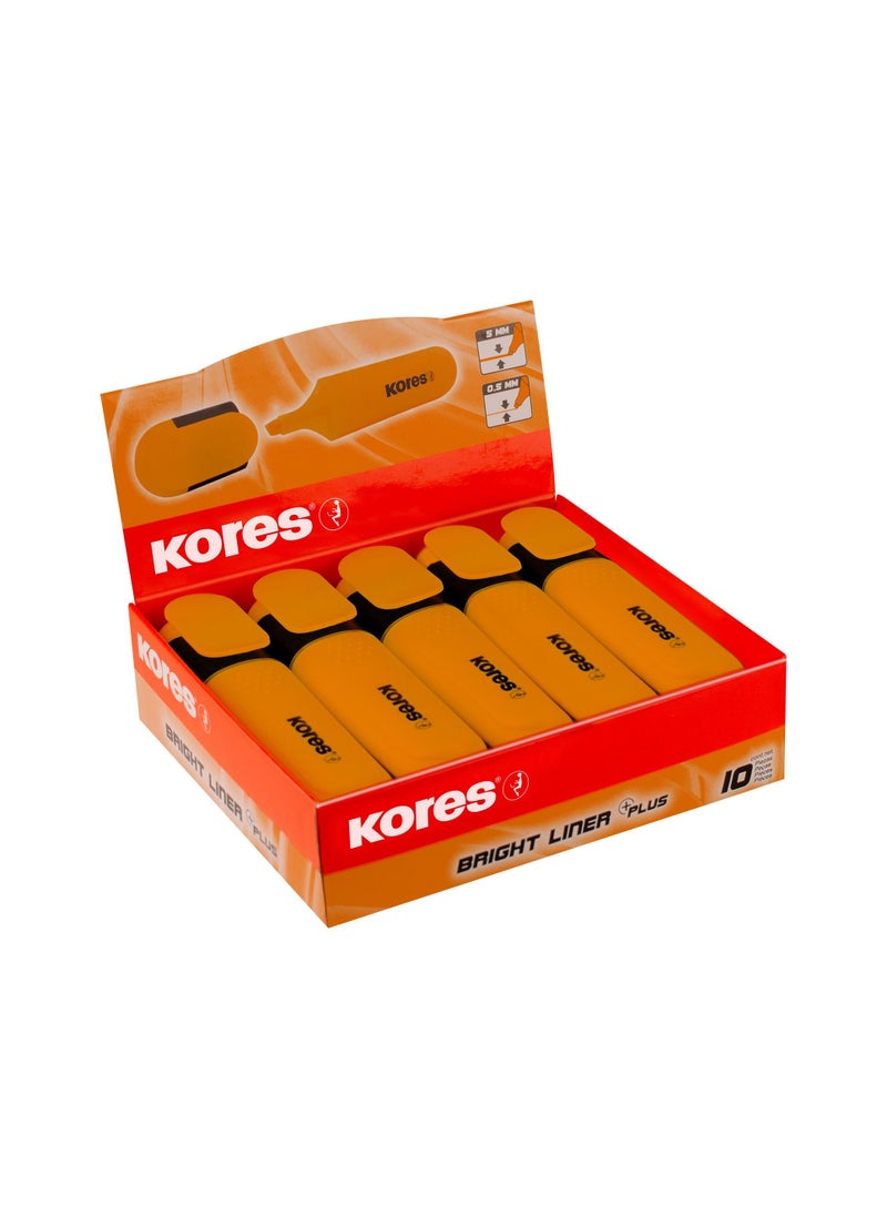 Kores - 10-Piece Bright Liner Plus Fluorescent Highlighter Pen - Image 1