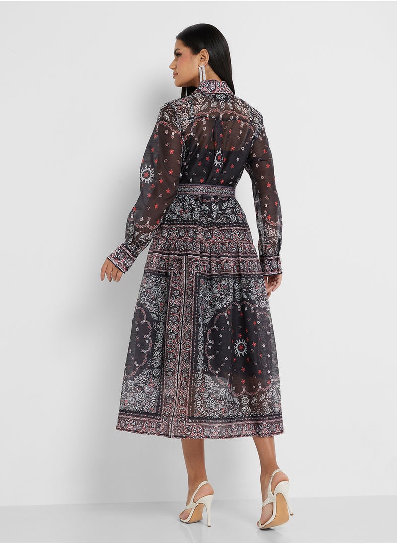 Khizana Abstract Printed Dress  - Image 2