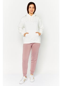 Champion Women Custom Fit Long Sleeves Outdoor Sweatshirt, White  - Image 2