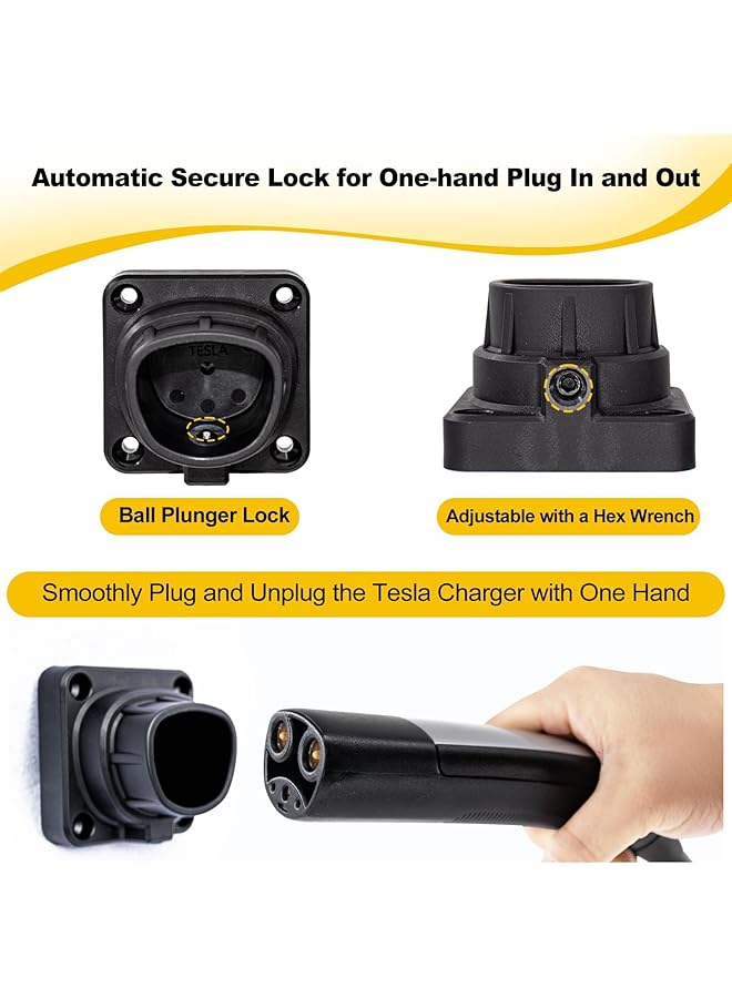 KASTWAVE For Tesla Charger Holder Wall-Mount, W/Non-Cutting Cable Organizer, Outdoor/Indoor, Ev Cable Holder And Charger Plug Nozzle Holster, Bracket Adapter Fit Model 3/Y/S/X - Image 3