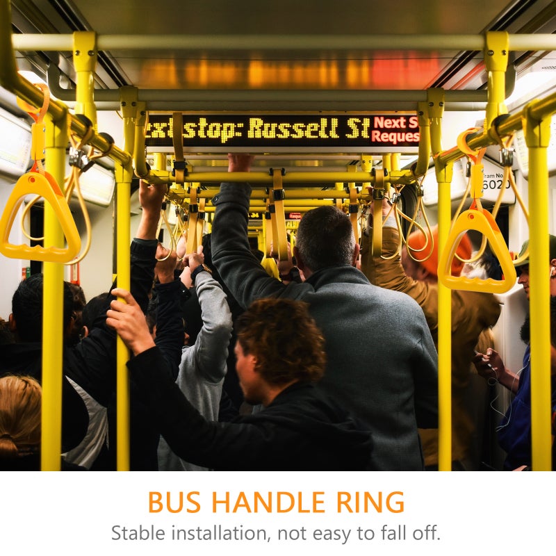 2pcs Car Hand Straps Decorative Warning Chic Shaped Subway Handles - Image 1