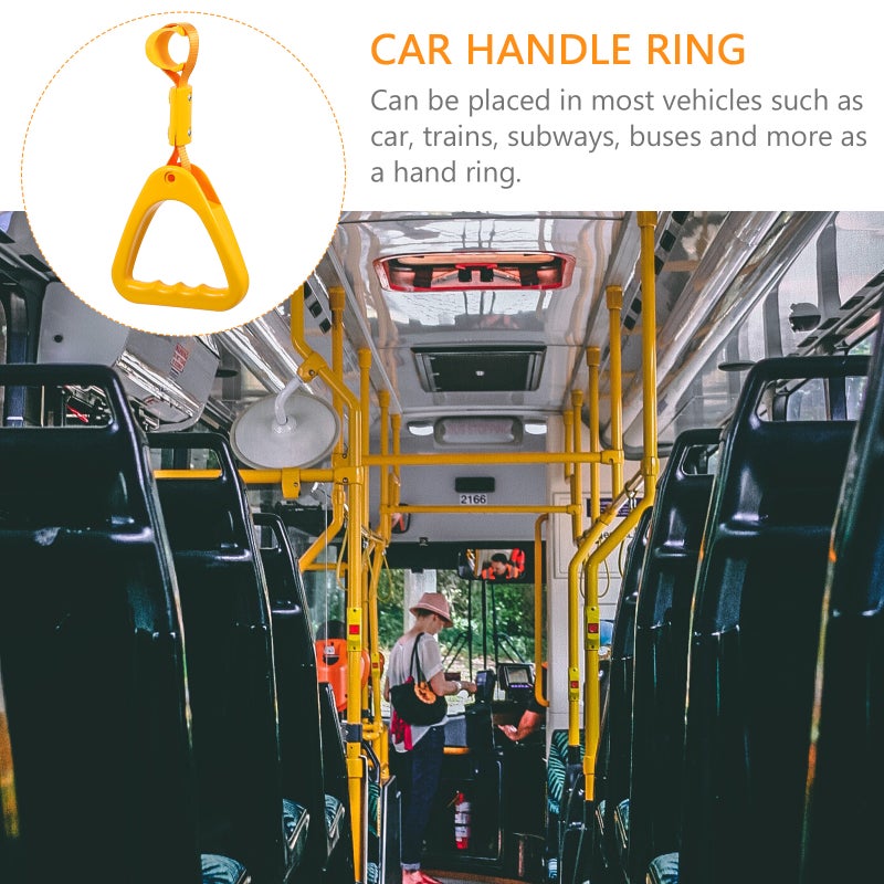 2pcs Car Hand Straps Decorative Warning Chic Shaped Subway Handles - Image 5