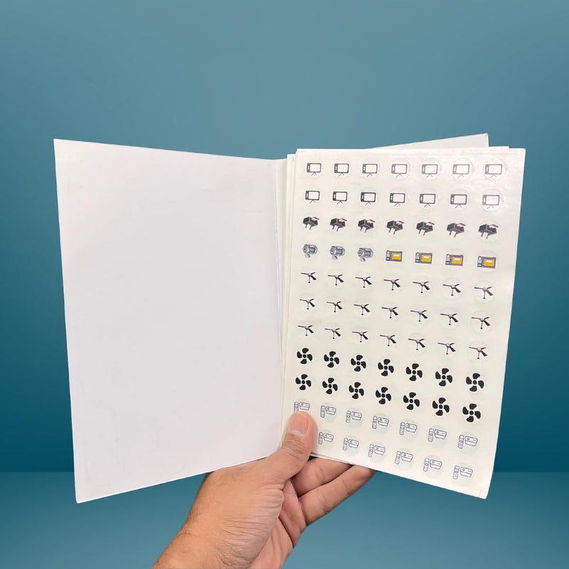 R H LIFESTYLE R H LIFESTYLE Transparent Switch Board Stickers for Home Electric Board Cover Frame Vinyl Stickers Book Waterproof Wall Stickers for Home Office Buildings 41 Designs 5 Sheets - Image 5