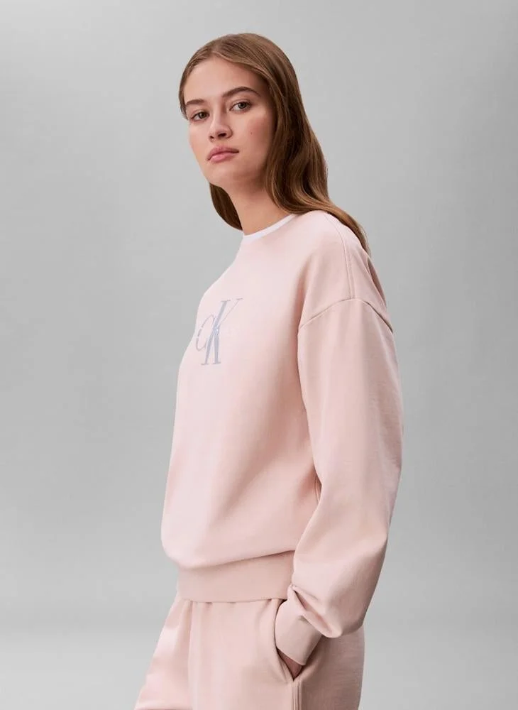 Calvin Klein Jeans  Monologo French Terry Sweatshirt for Women | Best Price UAE