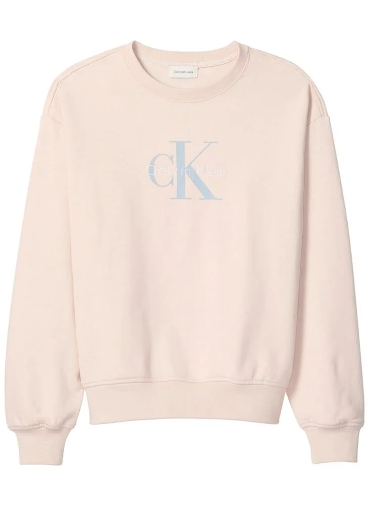 Calvin Klein Jeans  Monologo French Terry Sweatshirt for Women | Best Price UAE