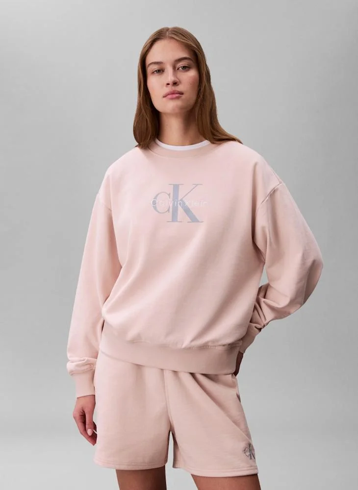 Calvin Klein Jeans  Monologo French Terry Sweatshirt for Women | Best Price UAE
