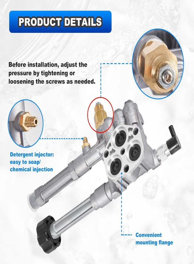 AUTOBABA Pressure Washer Pump Head Assy, Compatible with AR42940 AR Pump-SRMW2.2G26/ RMW2.2G24 Pump Head AR42518 AR43061 AR42940 Replacement Kit - Image 3