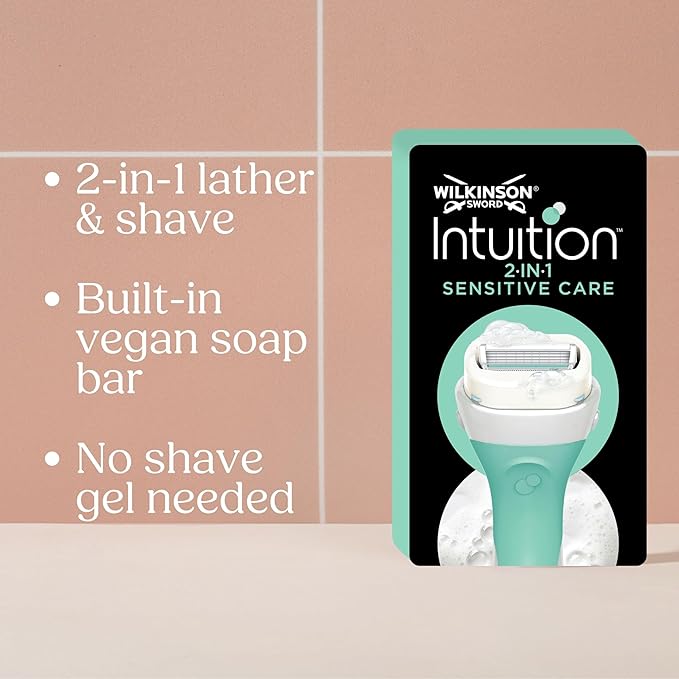 WILKINSON SWORD Intuition Sensitive Care For Women No Shave Gel Needed Pack of 6 Razor Blade Refills - Image 2