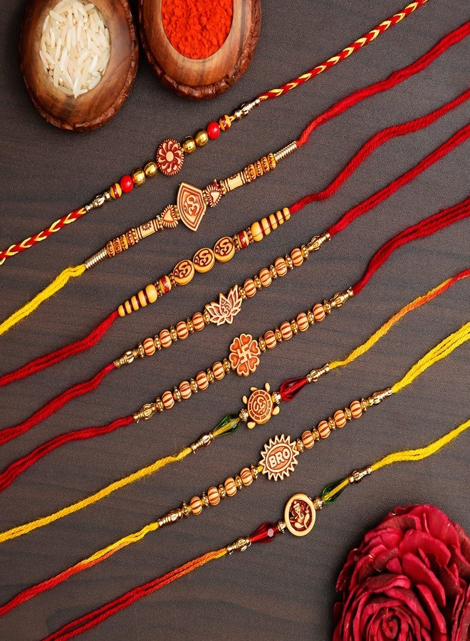 Ingo creation Multicolor Combo of 8 Dora Rakhi Set for Men with Roli Chawal Rakhi for Brother - Image 2