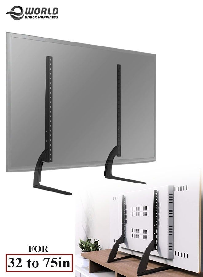 Eworld Universal TV Stand Height Adjustable Mount of 32 73 40 42 44 47 50 55 60 65 inch Plasma LCD LED Flat and Curved Screen TVs VESA 800mmx500mm