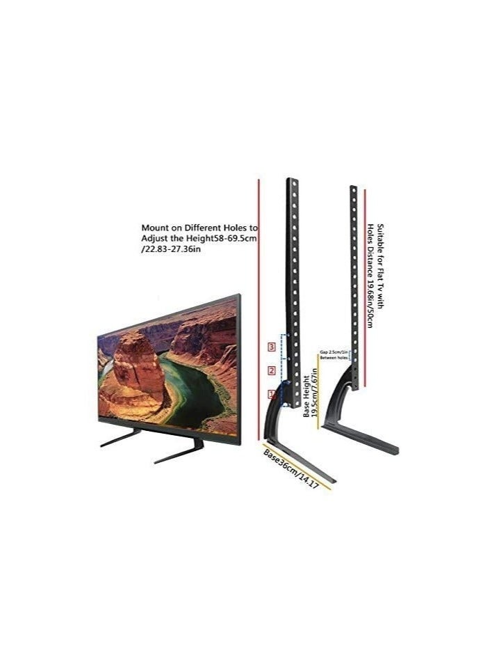Eworld Universal TV Stand Height Adjustable Mount of 32 73 40 42 44 47 50 55 60 65 inch Plasma LCD LED Flat and Curved Screen TVs VESA 800mmx500mm - Image 2