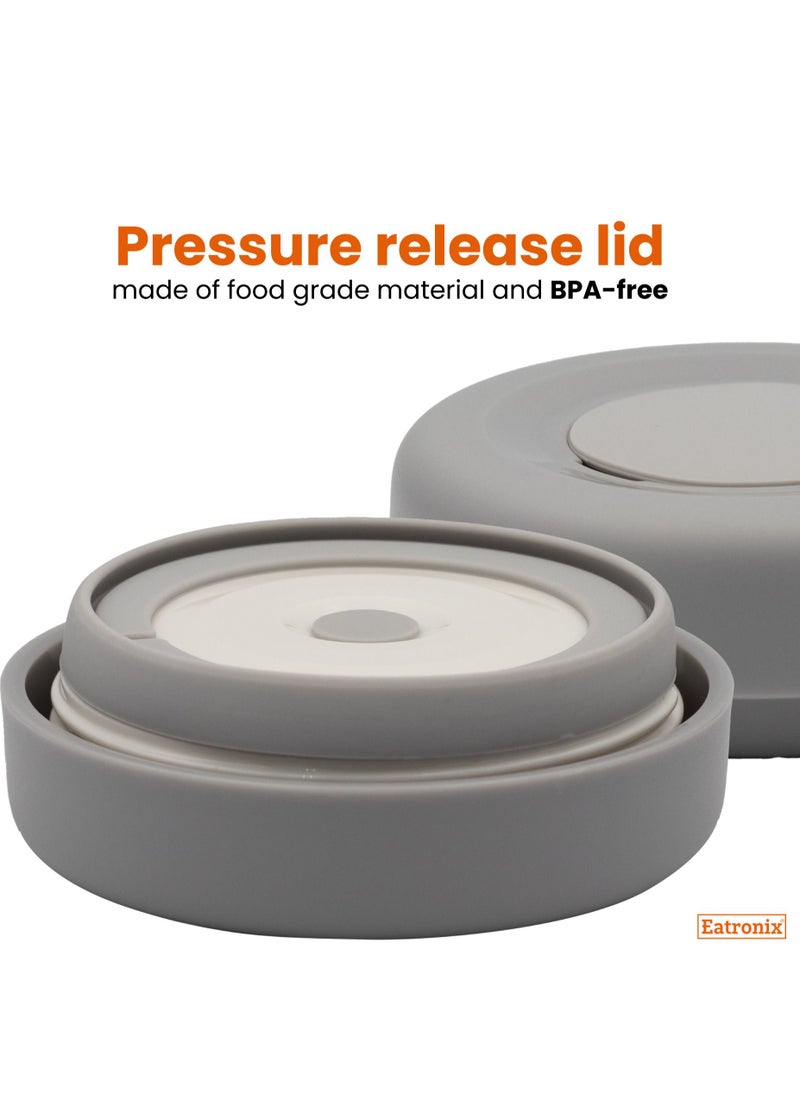 Eatronix - Large Insulated Food Jar - 16oz Stainless Steel Thermos for Hot and Cold Meals - Wide Mouth with Pressure Release Valve and BPA-Free Lid - Keeps Food Fresh for 12 Hours - Ideal for Lunch Box or Travel - Image 1