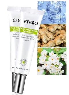 efero 2 Pack Nail Treatment Repair Gel Nail Repair Cream for Restores Appearance of Discolored or Damaged Nails (20g x 2)  - Image 1