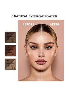 youngfocus Youngfocus 14 Highly Pigmented Eyeshadows Blendable Natural Look Shimmer and Matte Eyeshadow Palette, 6 Natural Waterproof Eyebrow Powders, 3 Contour Powders, Lasting Multi-Finish Cosmetics Gift Kit  - Image 3