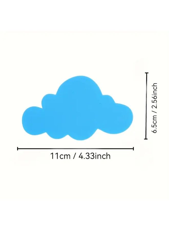 12 Pieces Blue White 3D Textured Cloud Wall Stickers Removable Peel Stick Home Decor - Image 3