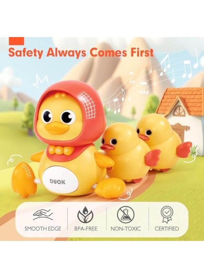 ALMEKAQUZ Rocking Duck, Magnetic Toys, Soothing Crawling Duck, Electric Interactive Toys, Musical Storytellers, Night Lights, Soothing Music for Baby Toddler - Image 5