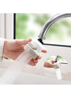 sulfar Sulfar ABS 360 Degree Rotation/Movable Bubbler Saving Water Faucet/tap, Tap Extension/Head, Faucet Filter Shower Head Nozzle Adapter (3 Modes), White and Grey, 1589 Faucet Extension  - Image 5