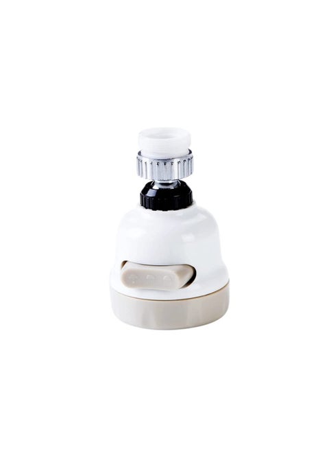 Sulfar ABS 360 Degree Rotation/Movable Bubbler Saving Water Faucet/tap, Tap Extension/Head, Faucet Filter Shower Head Nozzle Adapter (3 Modes), White and Grey, 1589 Faucet Extension