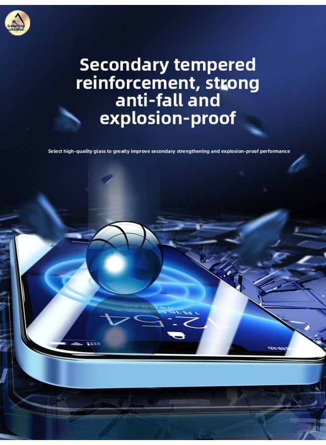 Applicable To For Iphone13 Tempered Film 15 For Iphone 14promax Mobile Phone 12 Film 11XR Anti-peep XsMax Full Screen-Colour:[imported Diamond Edgeless Film] 8k Blu-ray [3 Pieces]-Size:For Iphone 11 Pro Max