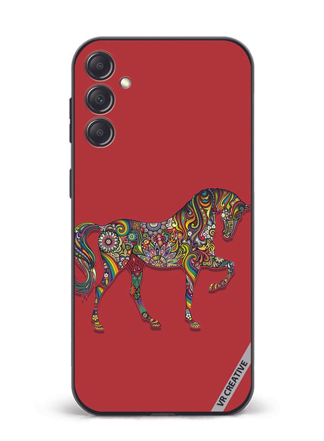 VR CREATIVE Protective Case Cover For Samsung Galaxy A34 Horse Design Multicolour - Image 1