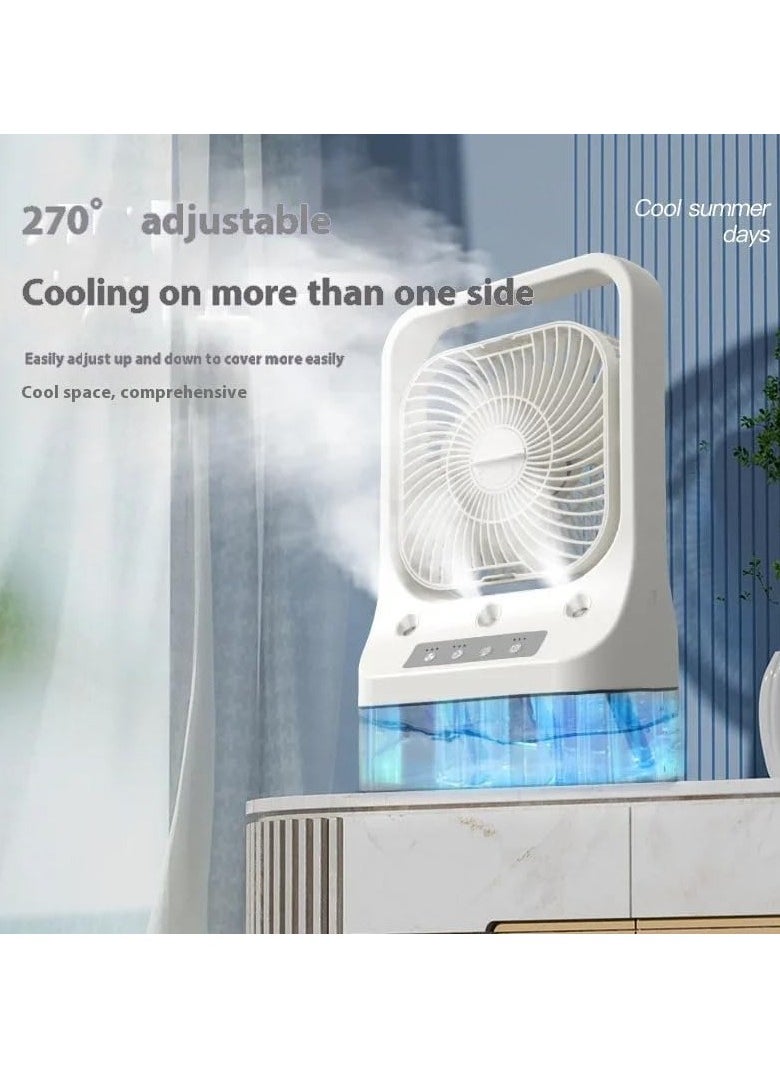 Generic Portable Evaporative Mist Fan with 3 Speed Settings, Automatic Timer & 7 Night Lights – Compact Air Cooler for Bedroom & Office – Cool Mist Technology  - Image 2