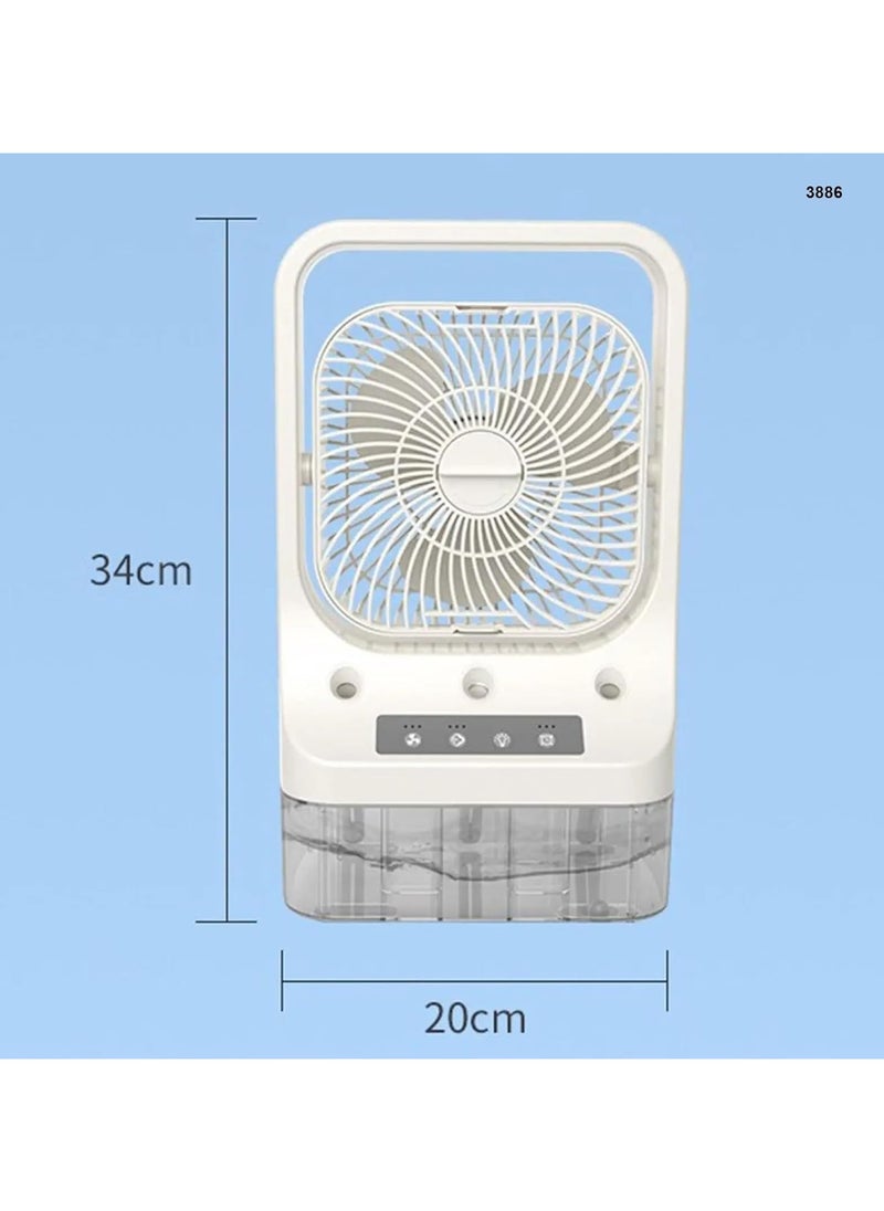 Generic Portable Evaporative Mist Fan with 3 Speed Settings, Automatic Timer & 7 Night Lights – Compact Air Cooler for Bedroom & Office – Cool Mist Technology  - Image 5