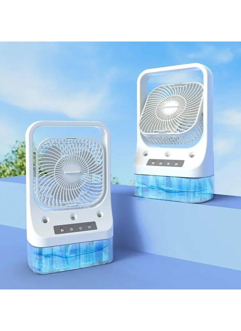 Generic Portable Evaporative Mist Fan with 3 Speed Settings, Automatic Timer & 7 Night Lights – Compact Air Cooler for Bedroom & Office – Cool Mist Technology  - Image 3
