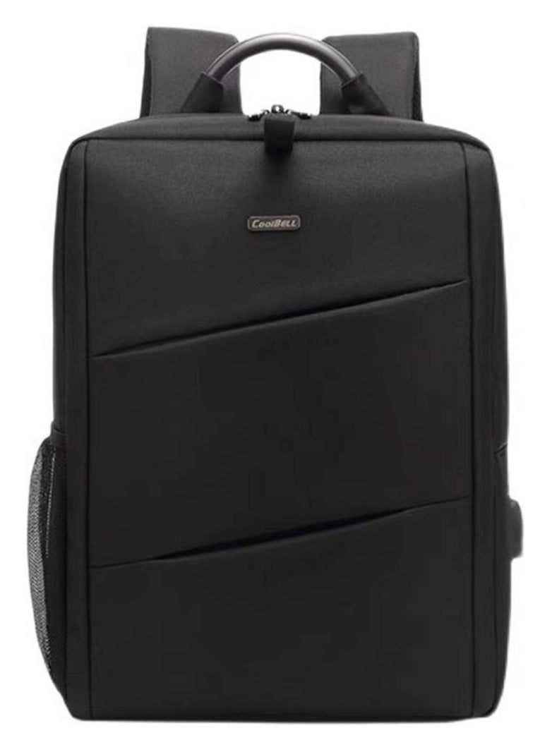 REBENUO Laptop Backpack Fits Up to 15.6" LaptopLarge Capacity Bag Travel Day Pack Multi-Functional, High Quality Nylon Fabric, Built-in Anti-shock Waterproof Foam, Black | CB-6207 - Image 1