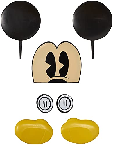 DecoPac DecoSet® Disney Mickey Mouse Cake Topper, 7-Piece Topper Set with Ears, Eyes, Buttons and Shoes, Made of Food-Safe Plastic - Image 2
