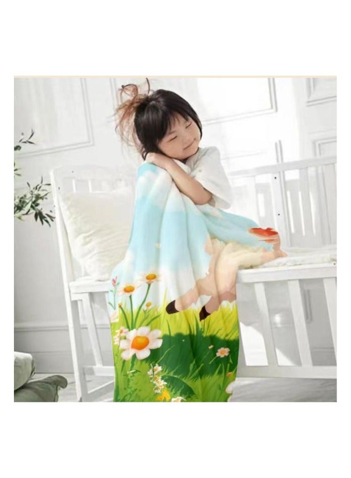 general Children's or student cartoon flannel thin blanket (warm and comfortable, suitable for sleep, games) 100cm*150cm - 637 - Image 4
