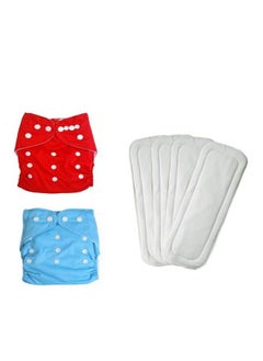 Chinmay Kids Baby'S All In One Washable Reusable Adjustable Cloth 2 Diapers With 4 Inserts (Multi Colour 024 Months)  - Image 1