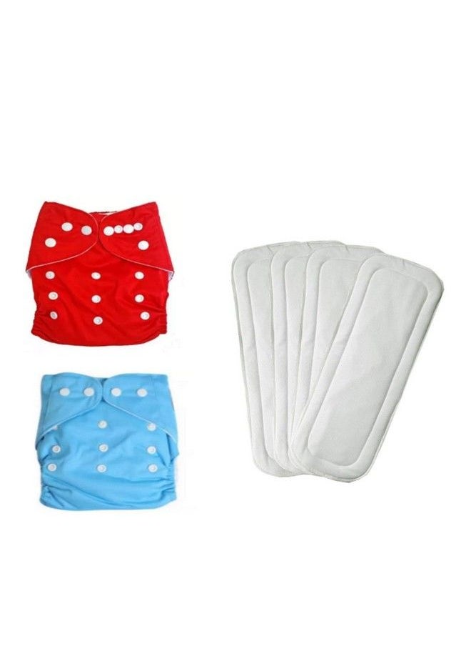 Chinmay Kids - Baby'S All In One Washable Reusable Adjustable Cloth 2 Diapers With 4 Inserts (Multi Colour 024 Months) - Image 1