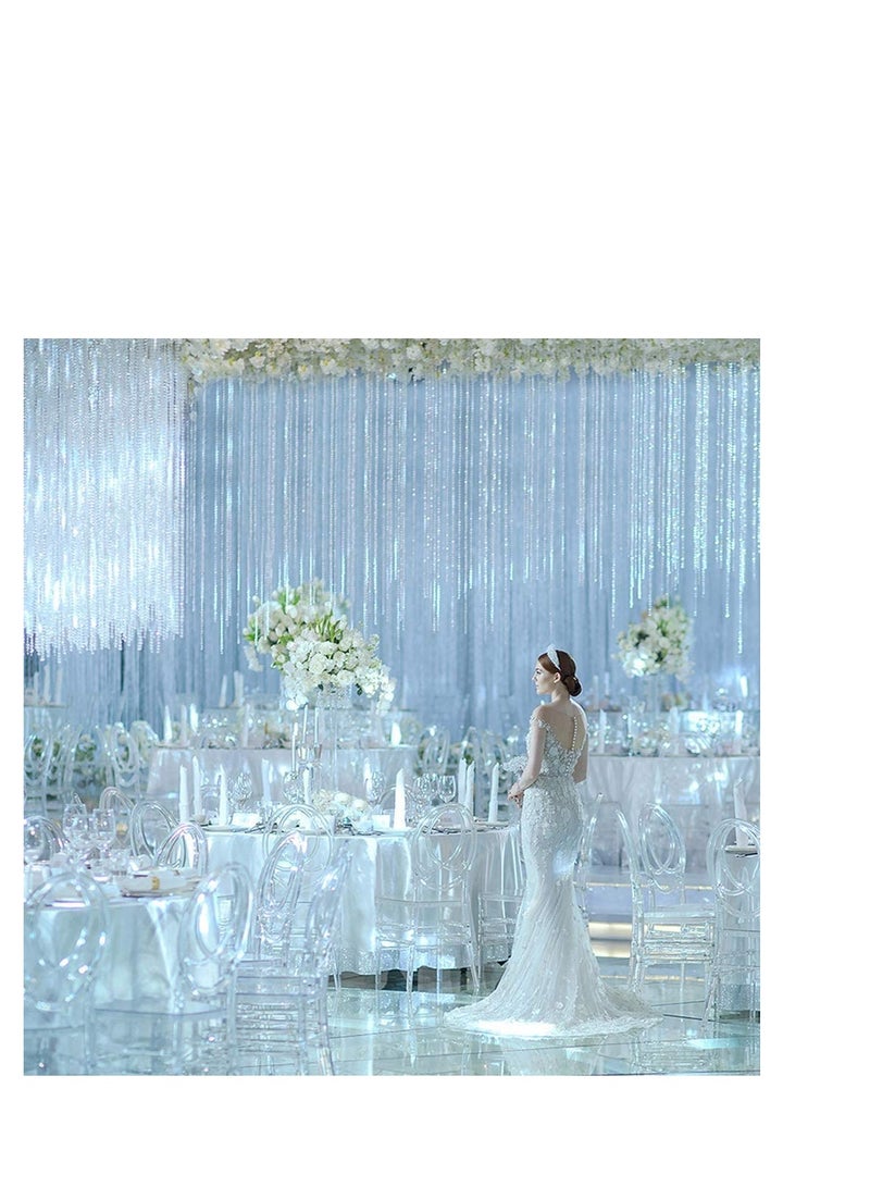 Acrylic Clear Crystal Beads, Acrylic Crystal Garland Strands Beads Strand Chain Diamond Garland Strands For Curtain Wedding Birthday Party Decorations - Image 4