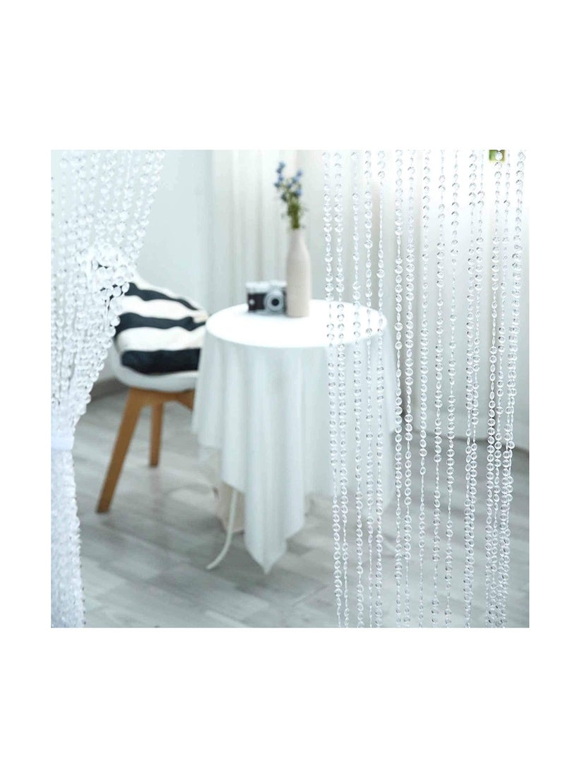Acrylic Clear Crystal Beads, Acrylic Crystal Garland Strands Beads Strand Chain Diamond Garland Strands For Curtain Wedding Birthday Party Decorations - Image 3