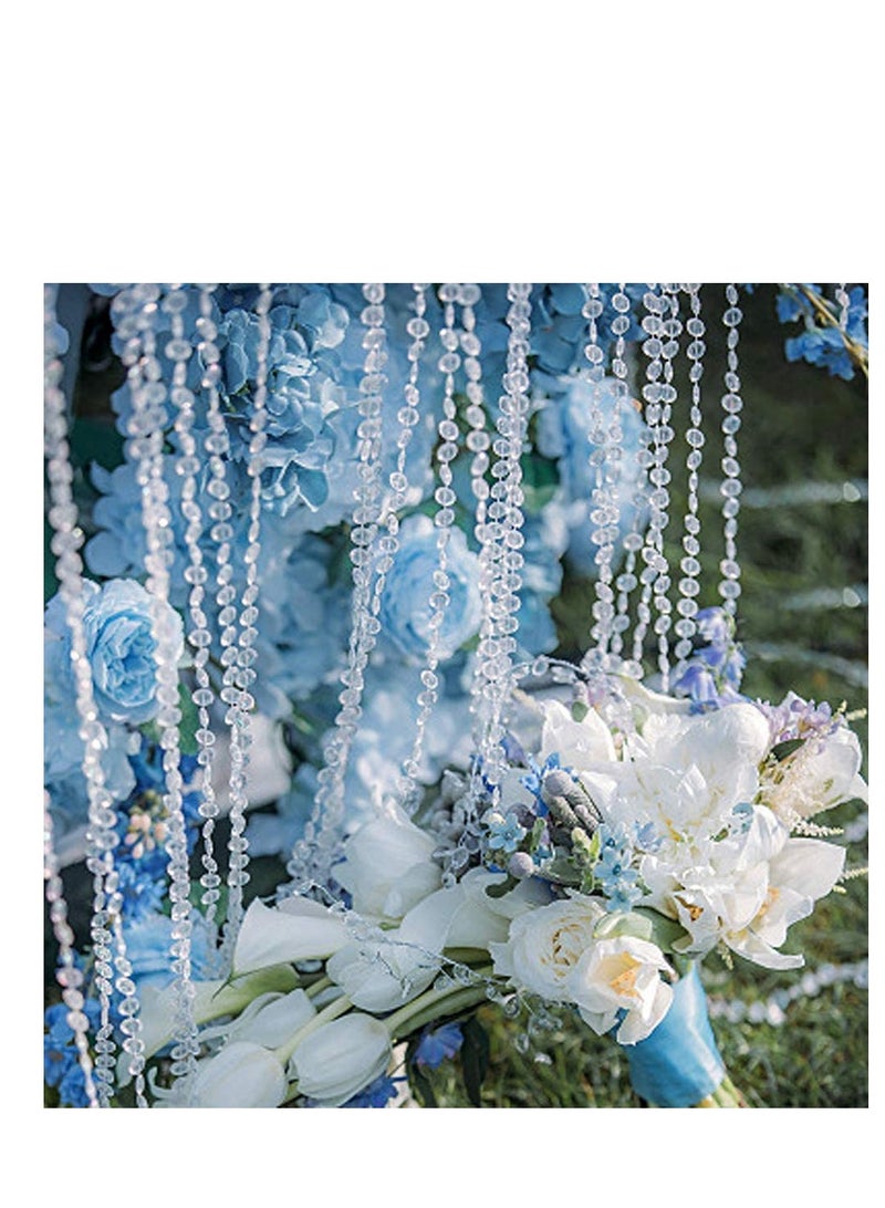 Acrylic Clear Crystal Beads, Acrylic Crystal Garland Strands Beads Strand Chain Diamond Garland Strands For Curtain Wedding Birthday Party Decorations - Image 5