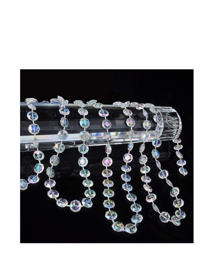 Acrylic Clear Crystal Beads, Acrylic Crystal Garland Strands Beads Strand Chain Diamond Garland Strands For Curtain Wedding Birthday Party Decorations - Image 2