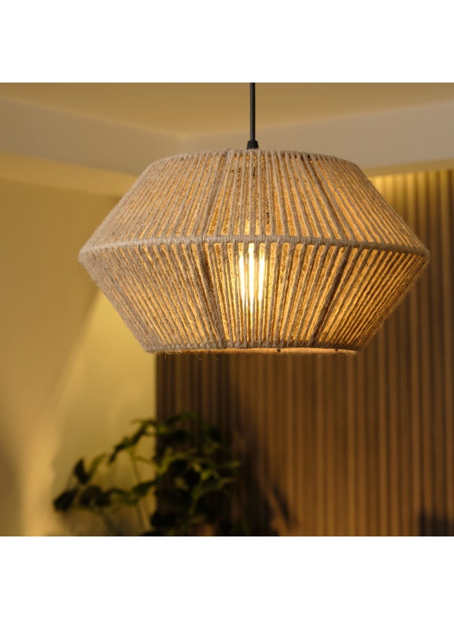 نجفة شوب نجفة بوهو من خيوط الكتان الطبيعي – تصميم عصري ودافئ من نجفة شوب35*25*50 - Image 1