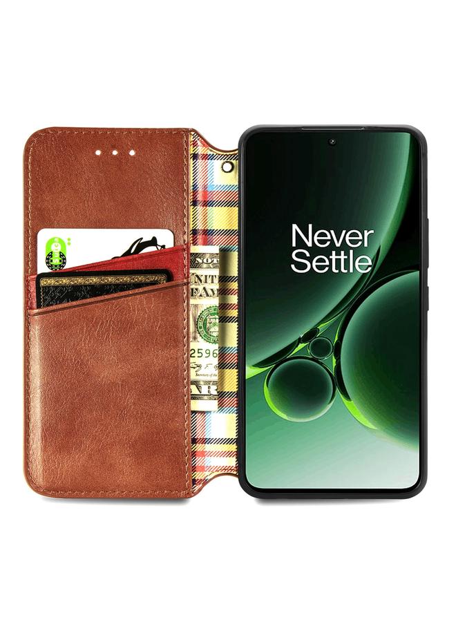 S-TOP Case For OnePlus Nord 3 Cubic Grid Pressed Magnetic Leather Phone Case - Image 3