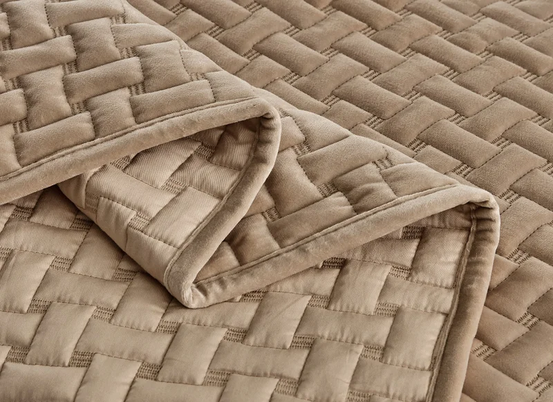 DWELL Dwell-Caylene Bedspread - 3 Pc Set-Bedspread 260 x 240 CM Pillow case 50 x 80 CM-Ivory