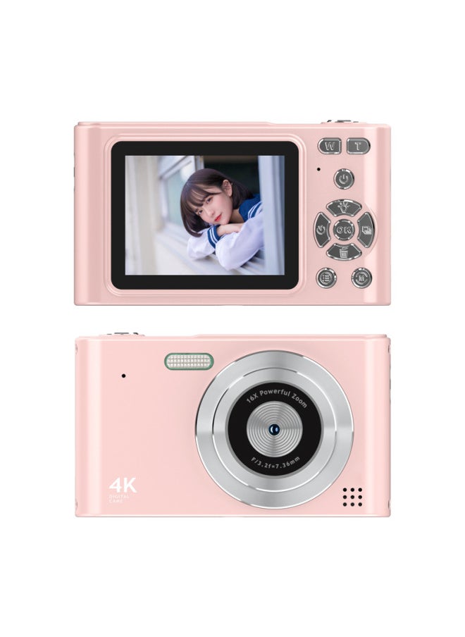 Generic HD Card Digital Retro Camera Ultra-thin Entry Campus Student Camera Light Camera-Body Color:H15 Camera Pink  - Image 2