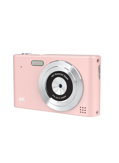 HD Card Digital Retro Camera Ultra-thin Entry Campus Student Camera Light Camera-Body Color:H15 Camera Pink