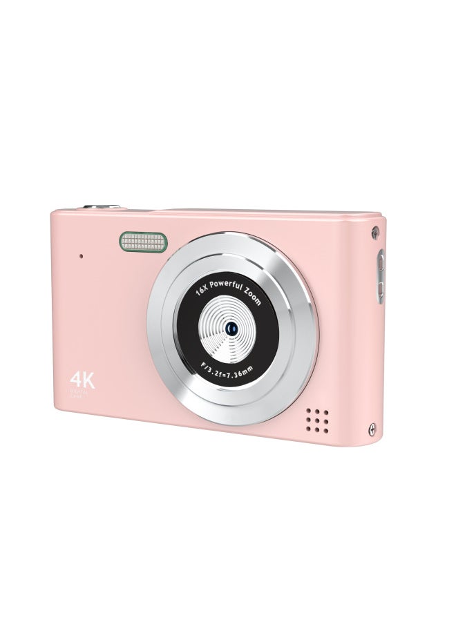 Generic HD Card Digital Retro Camera Ultra-thin Entry Campus Student Camera Light Camera-Body Color:H15 Camera Pink  - Image 1