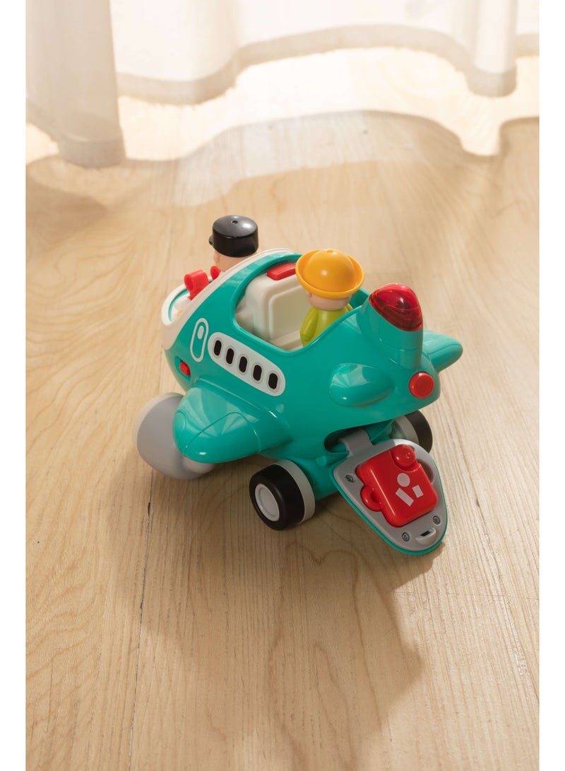 Hola Remote-Controlled Airplane with Lights & Sounds, Educational Toy for Kids 3Y+, Interactive Play, Removable Pilot & Passengers, Infrared Sensor, Improves Fine Motor Skills & Hand-Eye Coordination - Image 3