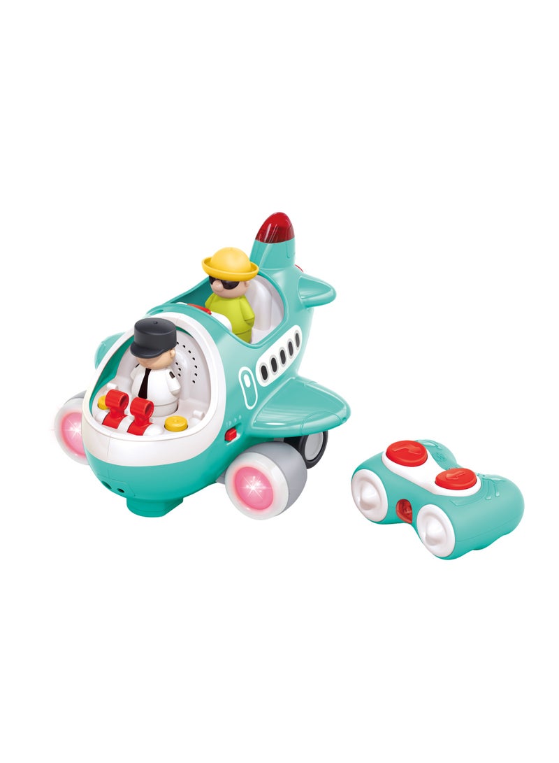 Hola Remote-Controlled Airplane with Lights & Sounds, Educational Toy for Kids 3Y+, Interactive Play, Removable Pilot & Passengers, Infrared Sensor, Improves Fine Motor Skills & Hand-Eye Coordination - Image 1