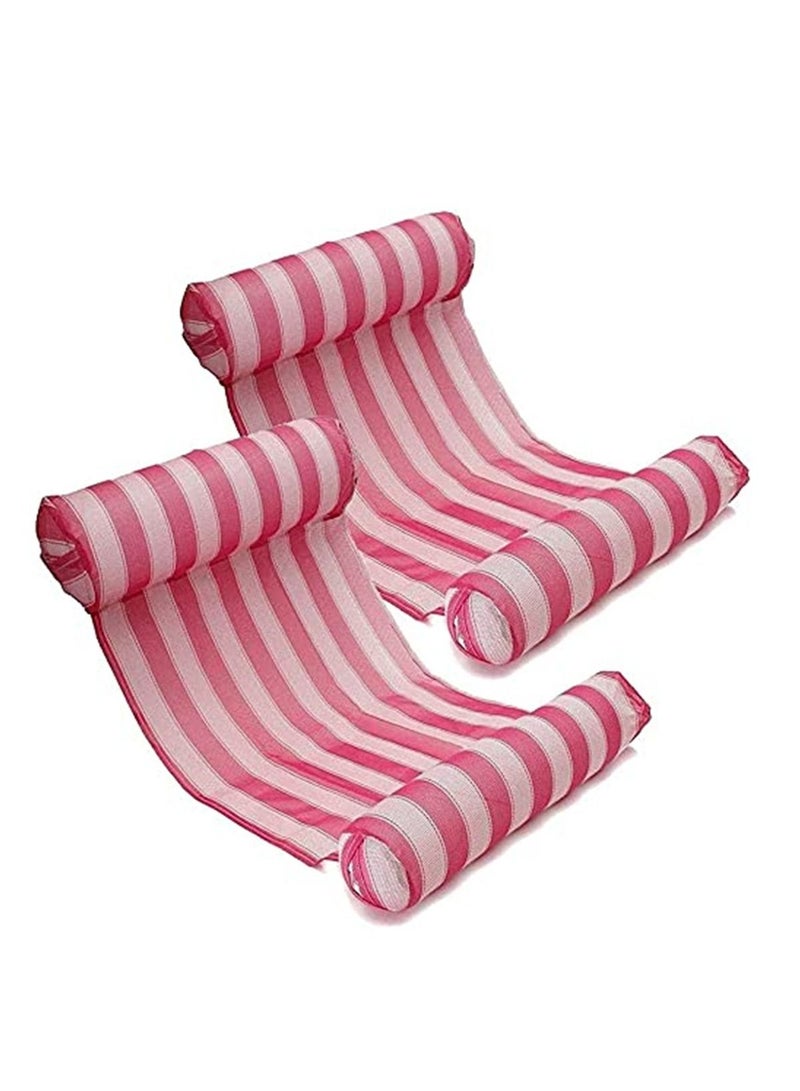 Inflatable Water Cooled Floating Bed Swimming Pool Float Water Hammock Lounger-Pink - Image 2