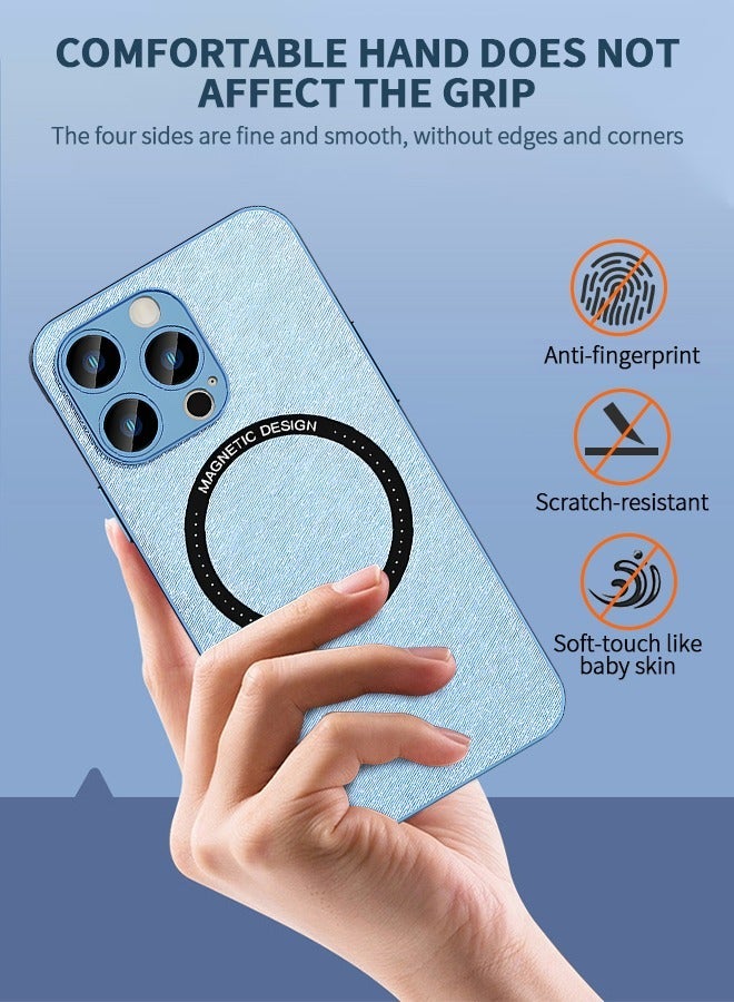 GROIC Compatible with IPhone 14 Pro Case 6.1 Inch Electroplated Leather Protective Cover Wireless Magnetic MagSafe Charging Ultra Slim Anti-Scratch Protection Shell - Image 4