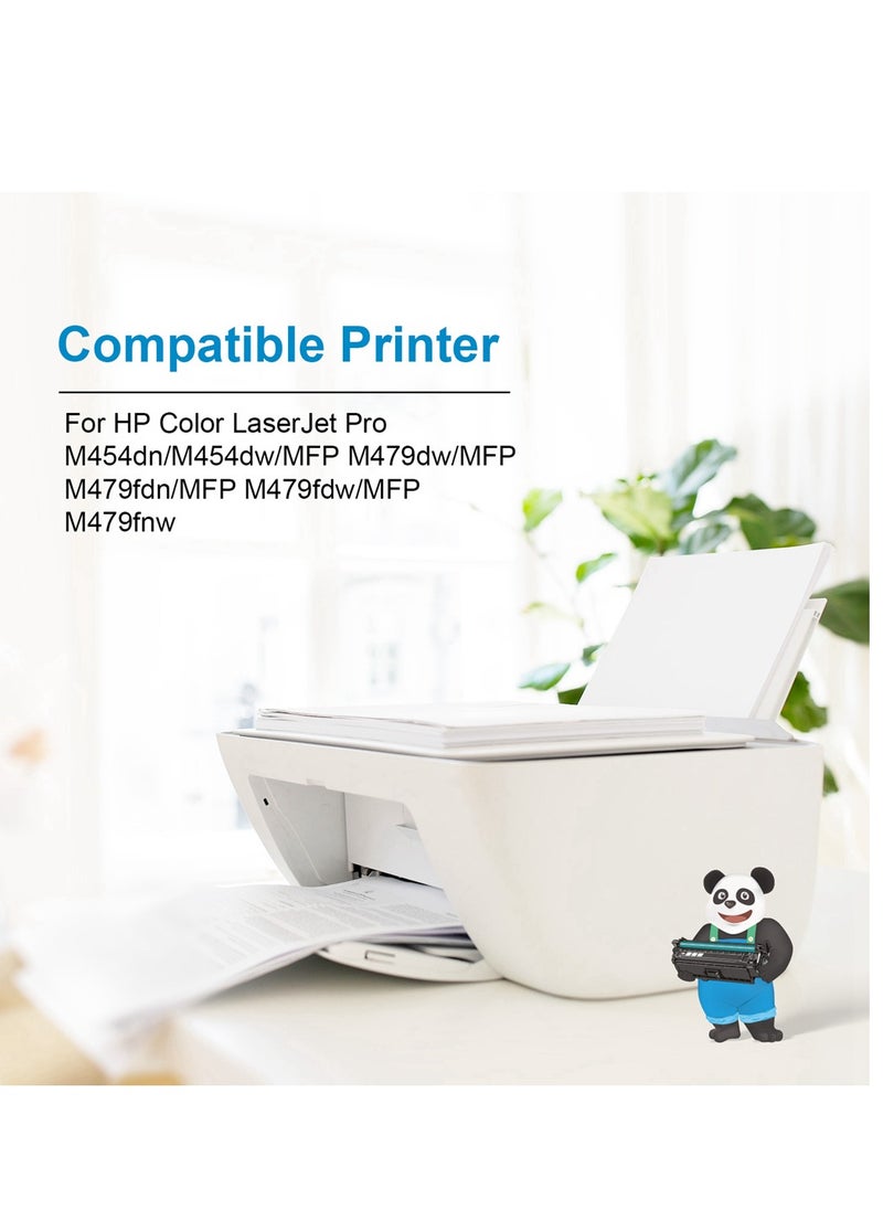Asta - ASTA 479fdw 415A W2033A Toner Cartridge Compatible For HP Color LaserJet Pro M454dn M454dw MFP M479fdw M479dw M479fnw M479 M479fdn Printer W 2033 415 A Magenta M High Quality Office Consumable - Image 1