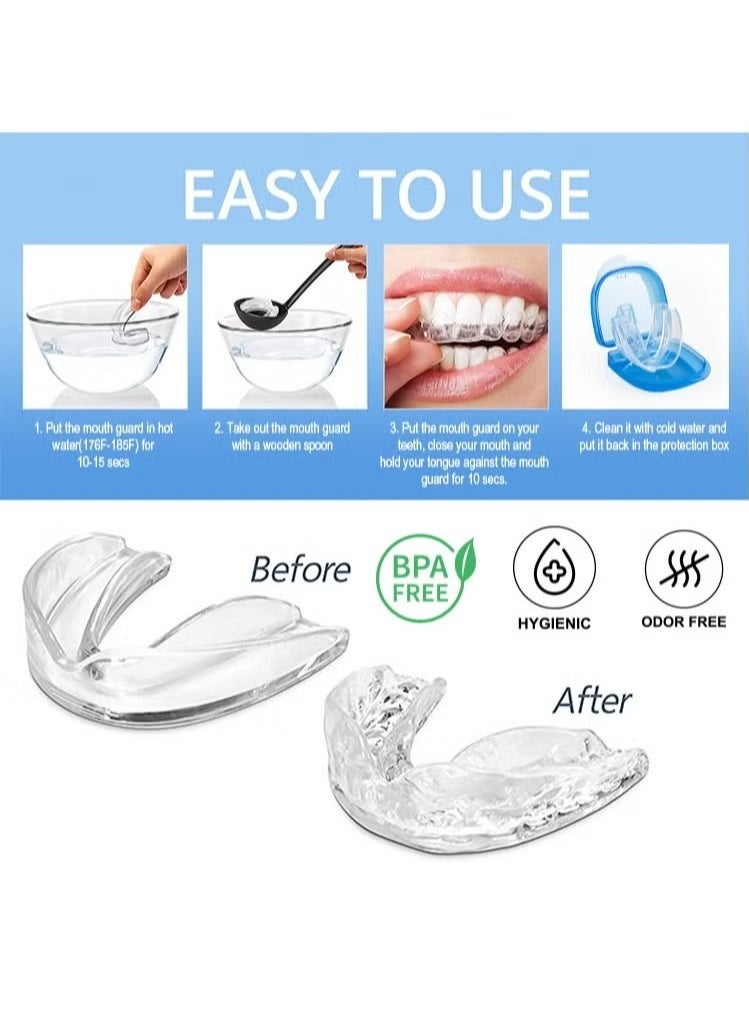 8 Pcs 2 Sizes Mouth Guard for Teeth Grinding Clenching Teeth at Night Upgraded Moldable Mouth Guards Stops Bruxism and Teeth Clenching 2 Sizes with Two Travel Cases Dental Care Night Guards - pzsku/ZAEC778B57F680AA0F7DEZ/45/_/1733579389/32c7bf6a-0d35-4c3d-8244-c5d6ad3b61cb